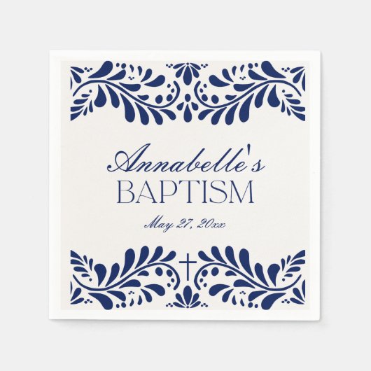 ブルータラベラタイルフィスペインのエスタバプテスマ スタンダードカクテルナプキン (正面)