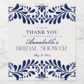 ブルータラベラタイルフィスペインのエスタブライダルシャワー ワインラベル (シングルラベル)