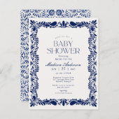 ブルータラベラタイルフィスペインのエスタベビーシャワー ポストカード (正面/裏面)