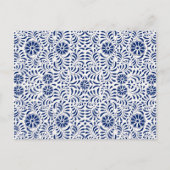 ブルータラベラタイルフィスペインのエスタベビーシャワー ポストカード (裏面)