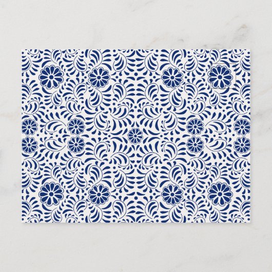 ブルータラベラタイルフィスペインのエスタベビーシャワー ポストカード (裏面)