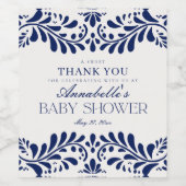 ブルータラベラタイルフィスペインのエスタベビーシャワー ワインラベル (シングルラベル)