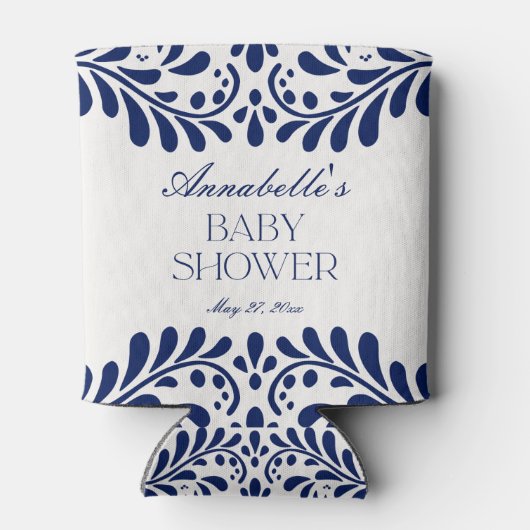 ブルータラベラタイルフィスペインのエスタベビーシャワー 缶クーラー (裏面)