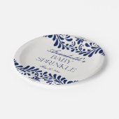 ブルータラベラタイルフィスペインのエスタベビースピンクル ペーパープレート (アングル)