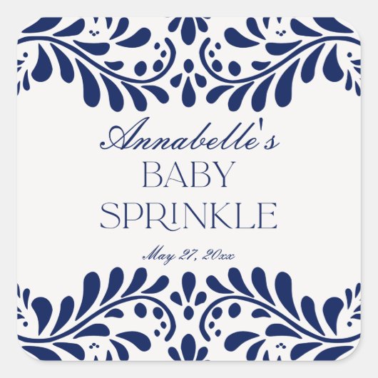 ブルータラベラタイルフィスペインのエスタベビースプリンクル スクエアシール (正面)