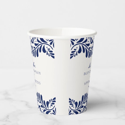 ブルータラベラタイルフィスペインのエスタ結婚ズ 紙コップ (左)