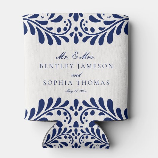 ブルータラベラタイルフィスペインのエスタ結婚式の引き出物 缶クーラー (裏面)