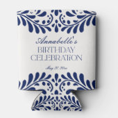 ブルータラベラタイルフィスペインのエスタ誕生日の好意 缶クーラー (裏面)