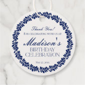 ブルータラベラタイルフィスペインのエスタ誕生日サークル フェイバータグ (裏面)