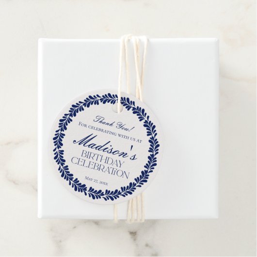 ブルータラベラタイルフィスペインのエスタ誕生日サークル フェイバータグ (インサイチュ)