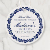 ブルータラベラタイルフィスペインのエスタ誕生日サークル フェイバータグ (正面)