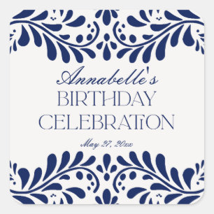 ブルータラベラタイルフィスペインのエスタ誕生日フリット スクエアシール