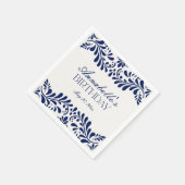 ブルータラベラタイルフィスペインのエスタ誕生日 スタンダードカクテルナプキン (角)