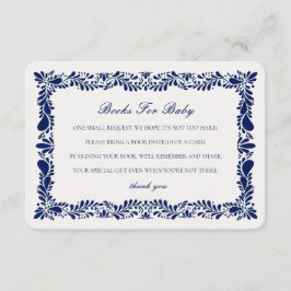 ブルータラベラタイルブックスベビー招待状インサート エンクロージャーカード