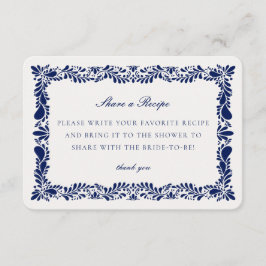 ブルータラベラタイル共有レシピ招待状インサート エンクロージャーカード