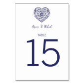 ブルータラベラハート テーブルナンバー (裏面)