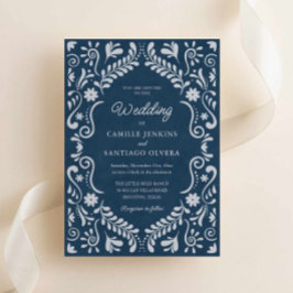 ブルータラベラメキシコ結婚式招待状 招待状