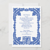 ブルータラベラヴィンテージフォークアートメキシ結婚カン 招待状 (裏面)