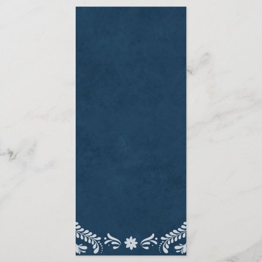 ブルータラベラ結婚メキシコのメニューカード メニュー (裏面)