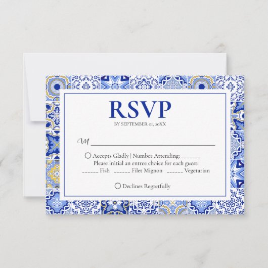 ブルータラベラ・フィエスタスペインの：メキシ結婚コの 出欠カード (正面)