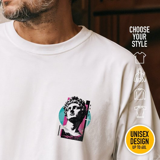ブルータリスト・レトロ・イエス・ギリシャ像 コロサイ人への手紙2:3 Tシャツ