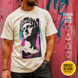 ブルータリスト・レトロ・イエス・ギリシャ像 コロサイ人への手紙2:3 Tシャツ