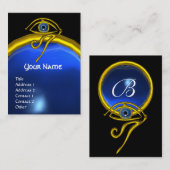 ブルータリスマンサファイアモノグラムブラックイエロー 名刺 (正面/裏面)