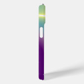 ブルータリスマンモノグラムティール（緑がかった色）、パープルホワイト Case-Mate iPhoneケース (裏面 / 右)