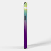 ブルータリスマンモノグラムティール（緑がかった色）、パープルホワイト Case-Mate iPhoneケース (裏面 / 右)