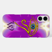 ブルータリスマンモノグラムピンク明るい赤紫色紫 Case-Mate iPhoneケース (裏面 (横))
