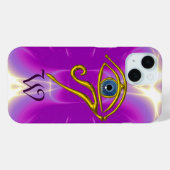ブルータリスマンモノグラムピンク明るい赤紫色紫 Case-Mate iPhoneケース (裏面 (横))