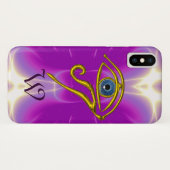 ブルータリスマンモノグラムピンク明るい赤紫色紫 Case-Mate iPhoneケース (裏面(横))