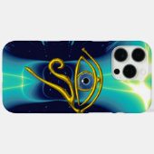 ブルータリスマン金ゴールドホルスアイティール(緑がかった色)、ターコイズホワイト Case-Mate iPhoneケース (裏面 (横))