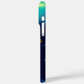 ブルータリスマン金ゴールドホルスアイティール(緑がかった色)、ターコイズホワイト Case-Mate iPhoneケース (裏面 / 左)