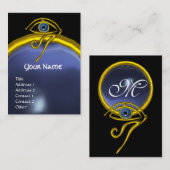 ブルータリスマン金ゴールドホルスアイトパーズジェムモノグラム 名刺 (正面/裏面)