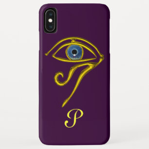 ブルータリスマン金ゴールドホルスアイモノグラムパープル iPhone XS MAXケース