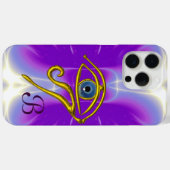 ブルータリスマン金ゴールドホルスアイモノグラムパープル Case-Mate iPhoneケース (裏面 (横))