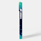 ブルータリスマン・モノグラムティール(緑がかった色)、ターカーゼホワイト Case-Mate iPhoneケース (裏面 / 左)