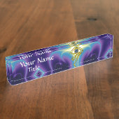 ブルータリスマン、紫バイオレットブルー デスクネームプレート (側面)