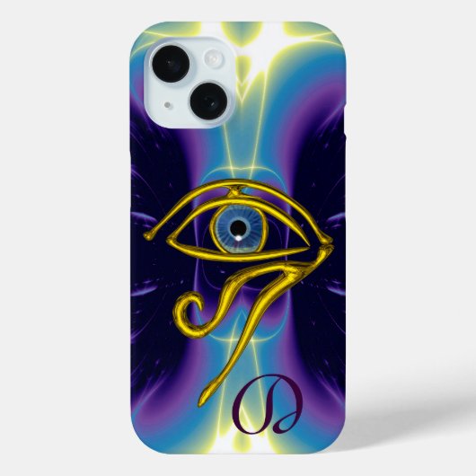ブルータリスマンHORUS EYEモノグラムブルーパープル Case-Mate iPhoneケース (裏面)