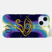 ブルータリスマンHORUS EYEモノグラムブルーパープル Case-Mate iPhoneケース (裏面 (横))