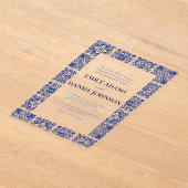 ブルータルベラスペインのメキシコの目的地の結婚式 アクリル招待状 (レイダウン)