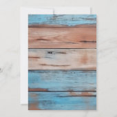 ブルータンウッドライトズ花模様ブリデスメイドランチョン 招待状 (裏面)