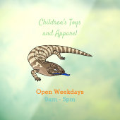 ブルータングリザードの漫画爬虫類 ウィンドウサイン (シート3)