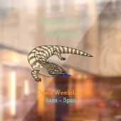 ブルータングリザードの漫画爬虫類 ウィンドウサイン (シート2)