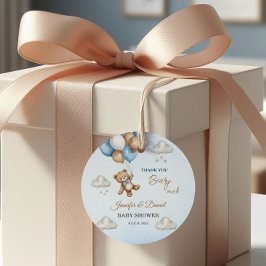 ブルータンテディベアバルーンありがとう フェイバータグ