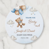 ブルータンテディベアバルーンありがとう フェイバータグ (正面)