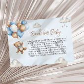 ブルータンテディベアバルーンベビー エンクロージャーカード