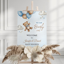 ブルータンテディベアバルーン赤ちゃんシャワーへようこそ