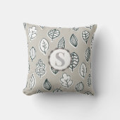 ブルータンファームハウスヴィンテージカントリーモノグラムカウト クッション (正面)